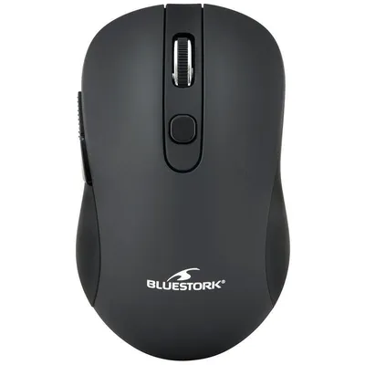 Maus Bluestork M-WL-OFF60-BLACK Kabellos 1600DPI Schwarz 6 Tasten Office