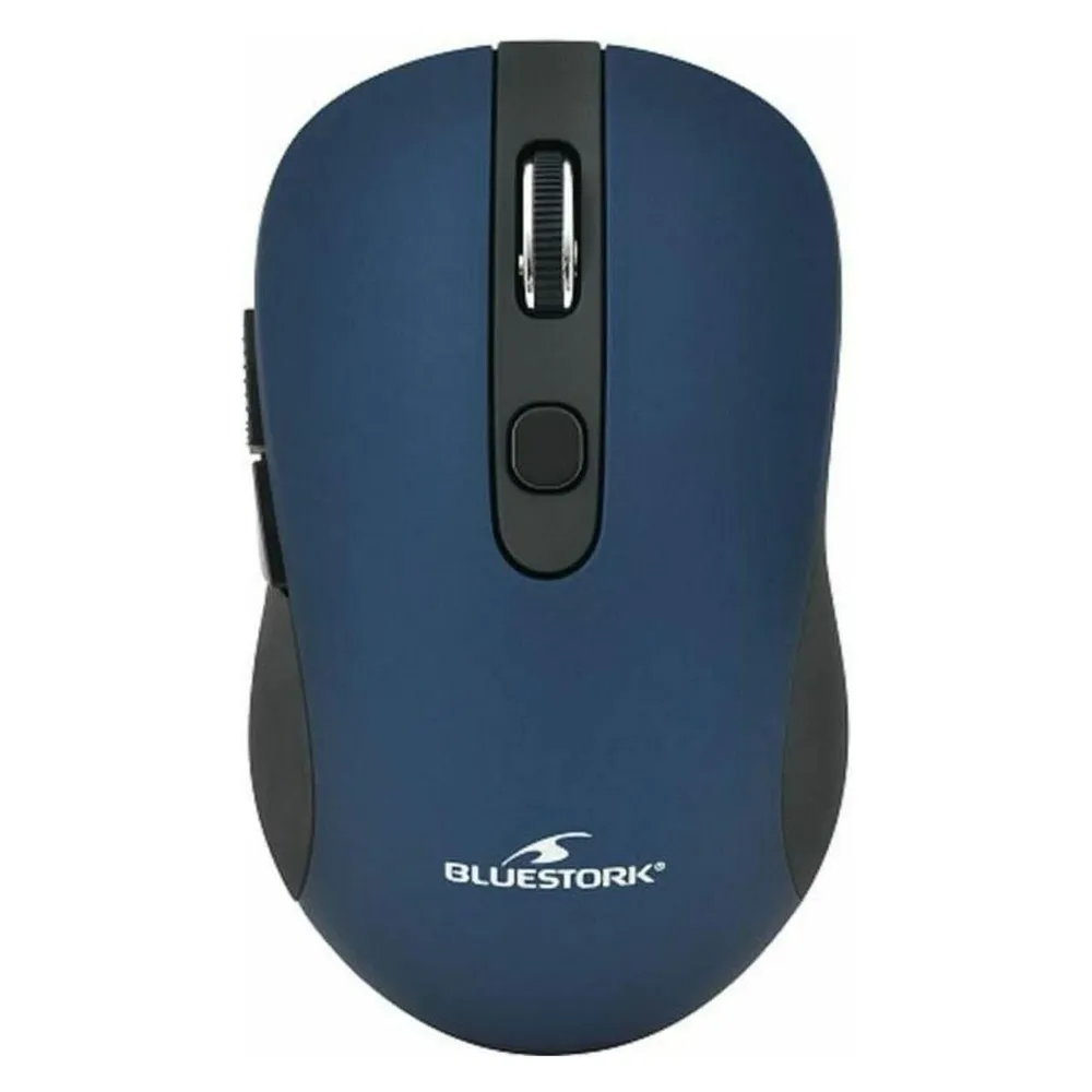 Ratón Bluestork M-WL-OFF60 Inalámbrico 1600 DPI Negro Azul 6 Botones Ambidiestro