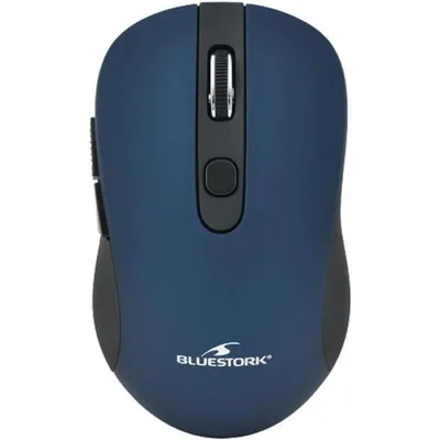 Ratón Bluestork M-WL-OFF60 Inalámbrico 1600 DPI Negro Azul 6 Botones Ambidiestro