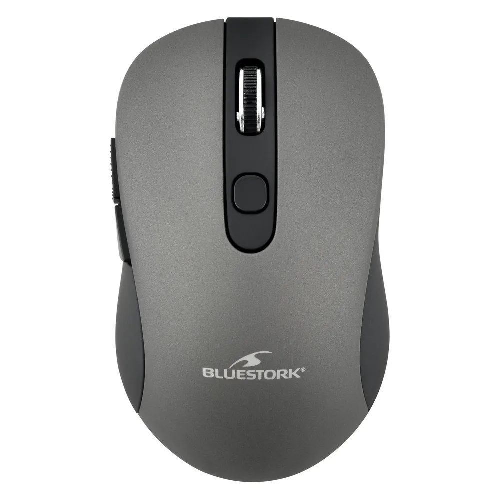 Ratón Bluestork M-WL-OFF60 RF inalámbrico 1600 DPI negro gris 6 botones