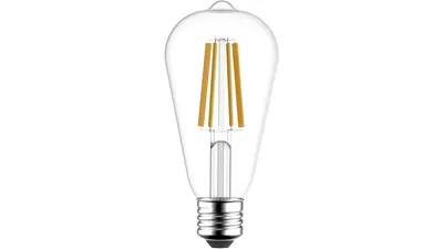 Blulaxa Hocheffiziente 3,8-W-Filament-LED-Lampe ST64, E27, 810 lm, warmweiß, 3000 K, 213 lm/W, EEK A