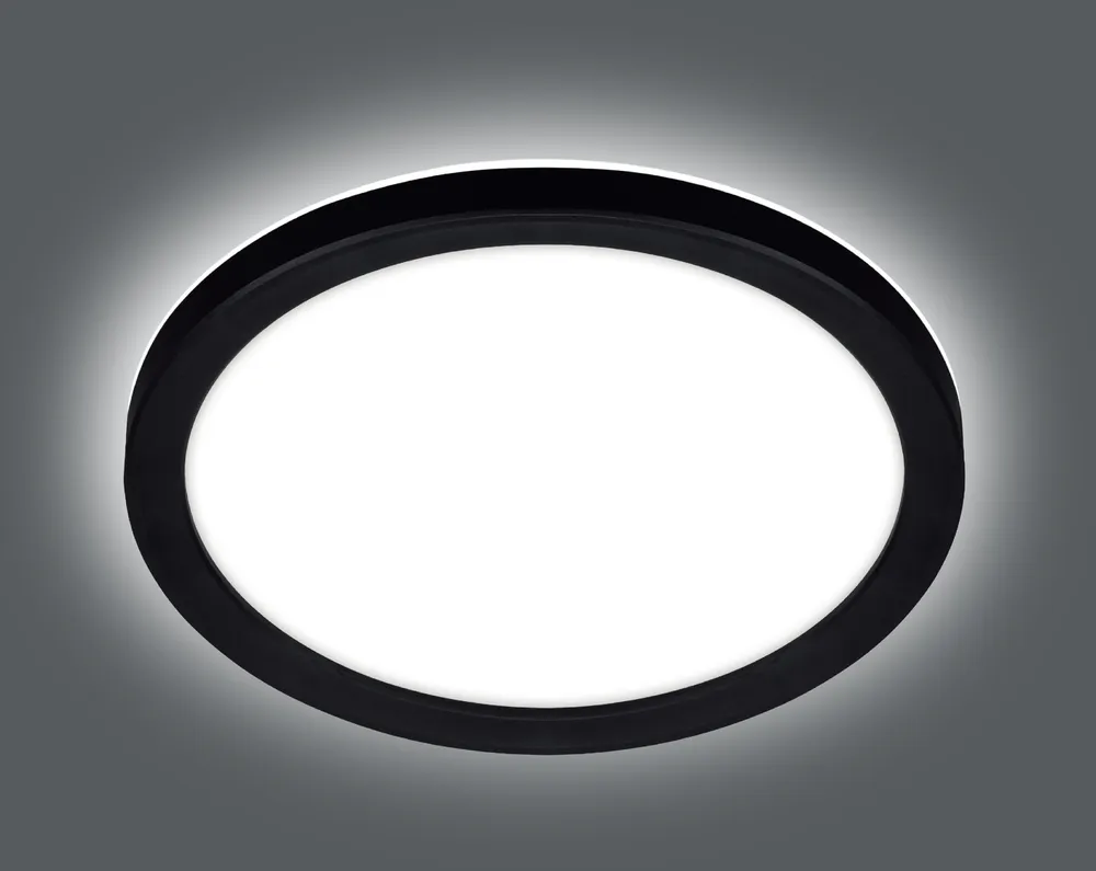 BLULAXA LED-Deckenleuchte, 12W, 3000K, 1200lm, warmweiß, IP20, schwarz