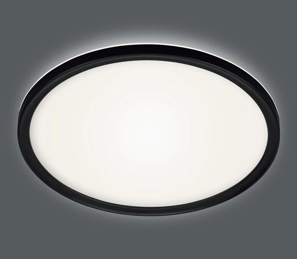 BLULAXA LED-Deckenleuchte, 18W, 3000K, 2200lm, warmweiß, IP20, schwarz