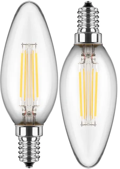 BLULAXA LED-Filament-Lampe, C35, EEK: F, E14, 4,5 W, 470 lm, 4000 K, 2 Stück
