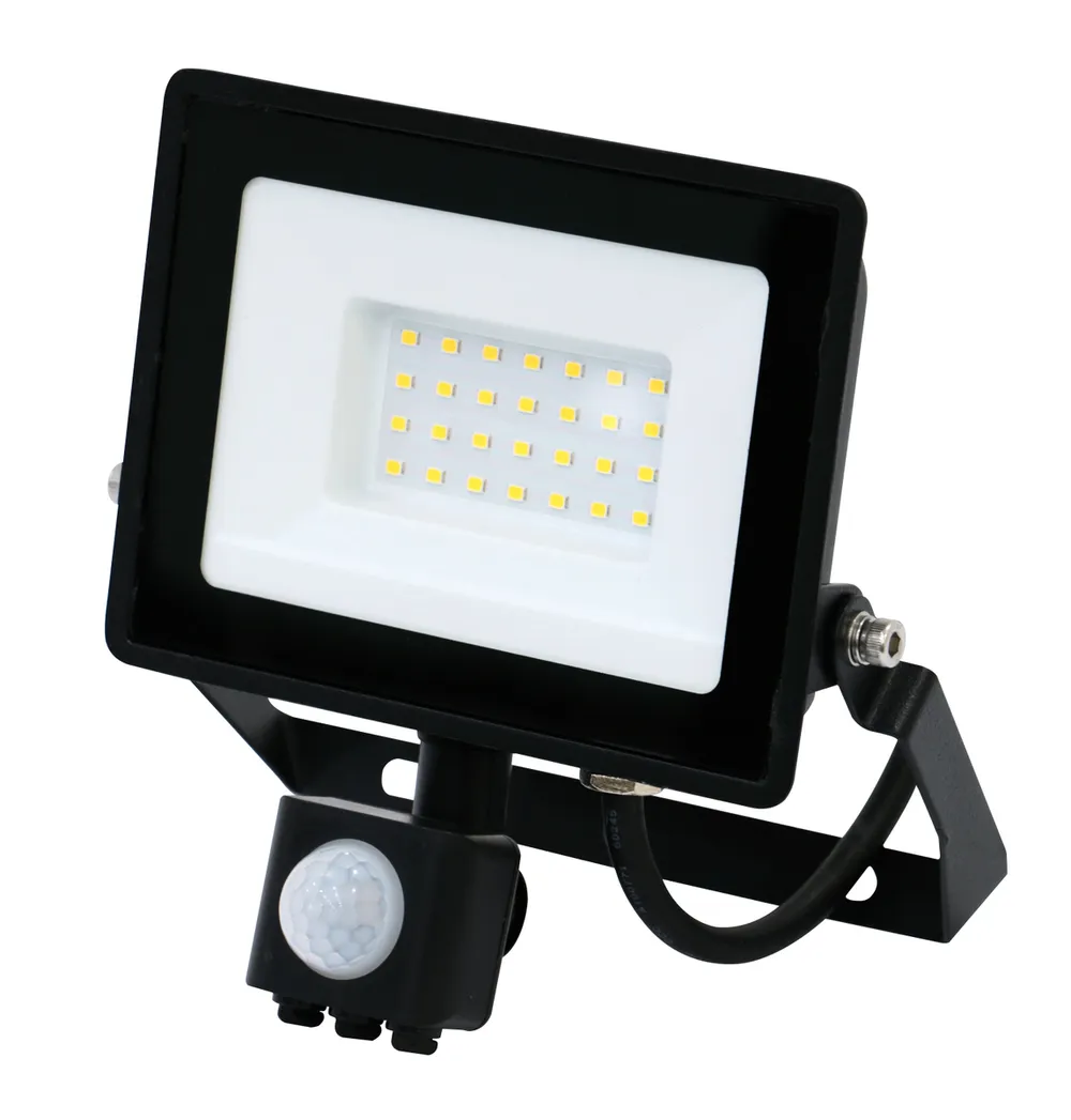 BLULAXA LED-Fluter mit Bewegungsmelder, EEK: F, 30W, 2500lm, 4000K, schwarz