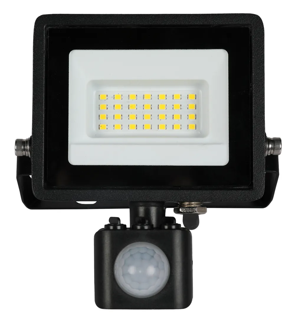 BLULAXA LED-Fluter mit Bewegungsmelder, EEK: F, 20W, 1620lm, 4000K, schwarz