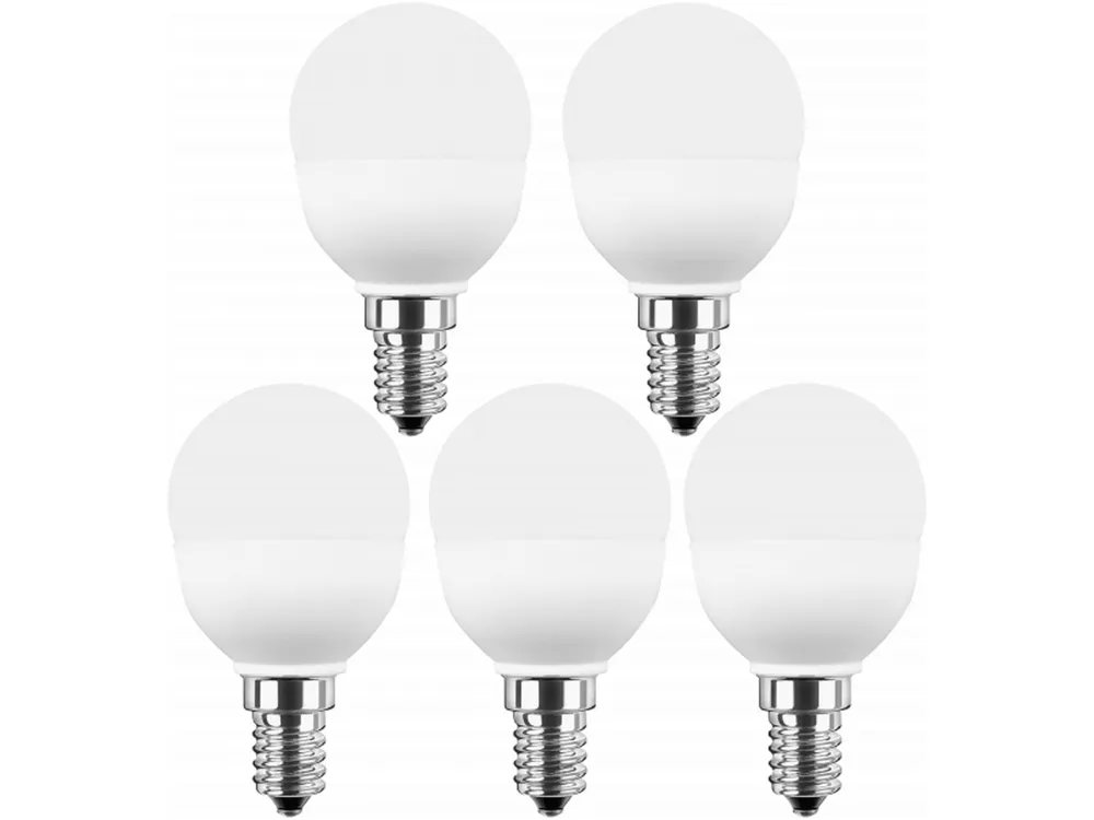 BLULAXA LED-SMD-Lampe, G45, E14, EEK: F, 5W, 470lm, 2700K, 5 Stück