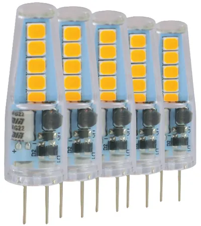 BLULAXA LED-Stiftsockellampe, EEK: F, G4, 1W, 100lm, 3000K, 5 Stück