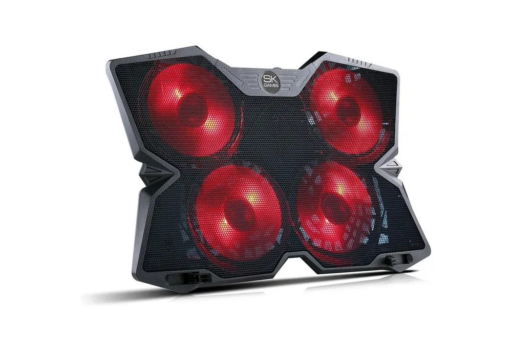 Blumax Notebook-Kühler NOTEBOOK LAPTOP KÜHLER COOLER KÜHLPAD STÄNDER 4 x LED LÜFTER