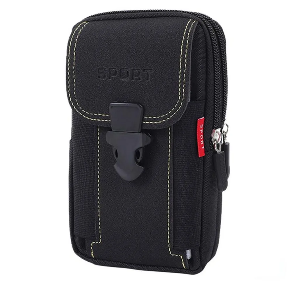 Blusmart Handyhülle Multifunktionale Herren-Bauchtasche mit Gürtelschlaufe Handy-Hüfttasche, Robust und wasserdicht, Nylon-Hüfttasche für Outdoor-Handys