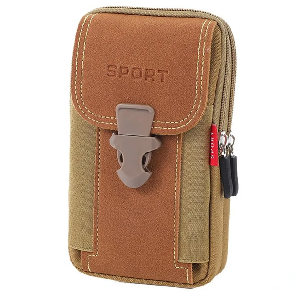 Blusmart Handyhülle Multifunktionale Herren-Bauchtasche mit Gürtelschlaufe Handy-Hüfttasche, Robust und wasserdicht, Nylon-Hüfttasche für Outdoor-Handys
