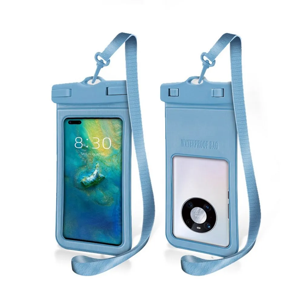 Blusmart Handyhülle Wasserdichte Handytasche im 2er-Set Empfindlicher Touchscreen, starke wasserdichte Leistung, Transparentes Material, geeignet für eine Vielzahl von Wasserszenen