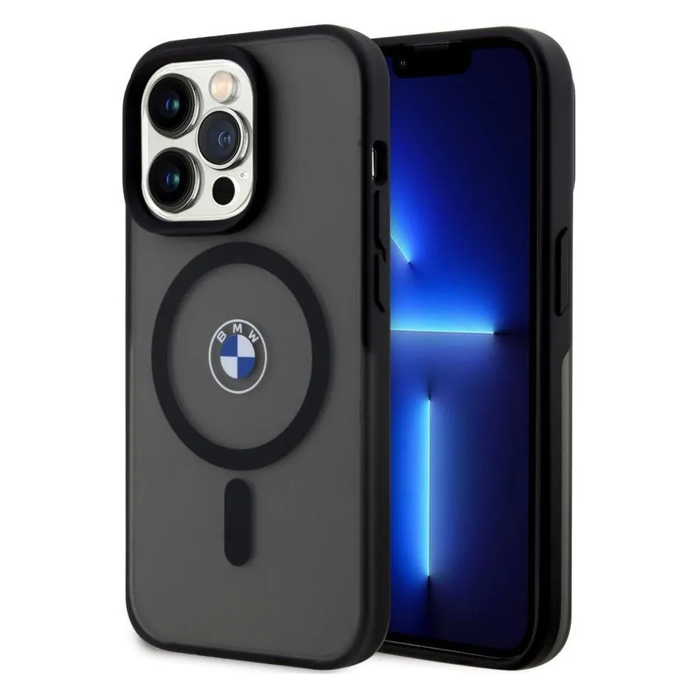 BMW BMHMP15LDSLK iPhone 15 Pro 6.1" czarny/black hardcase IML Signature MagSafe