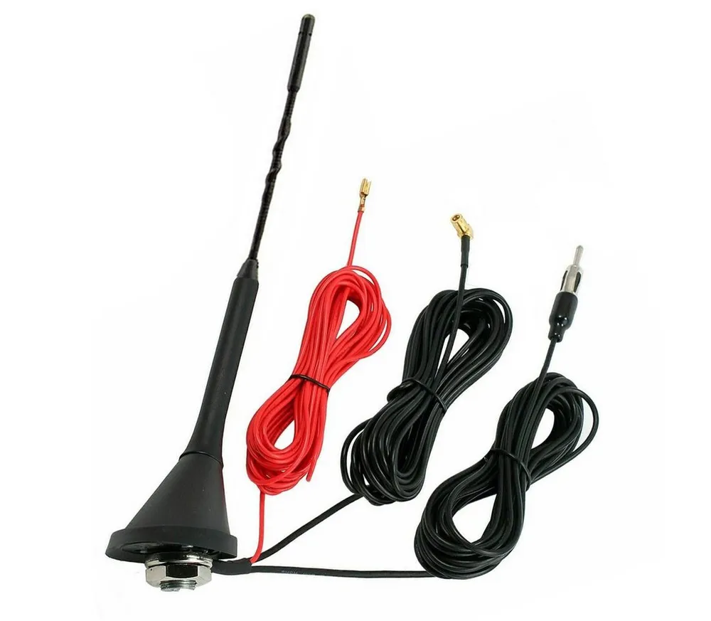 Bolwins A82C DAB Antenne AM FM Dachantenne DAB+ Verstärker SMB Patch Antenne Dachantenne (DAB AM FM, für Innenbereich oder Außenbereich, Verstärkung: 10 dB), DAB AM & FM, Kabellänge von 5m