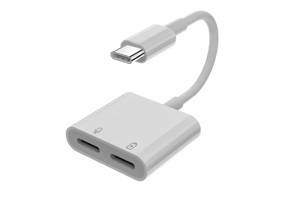 Bolwins A87 OTG Audio Jack Adapter 2x USB C - Typ-C, 2in1 Musik & Aufladen 60W Audio-Kabel, USB-C, USB-C (11,50 cm), 2x USB C - Typ-C, 2in1 Musik & Aufladen 60W