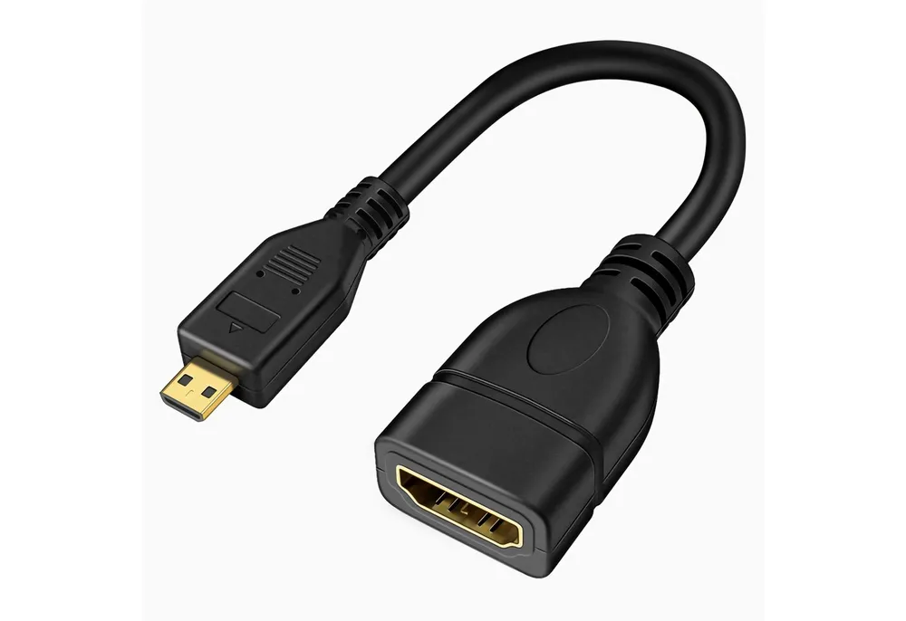 Bolwins C39 15cm Micro HDMI Typ D Stecker auf HDMI Adapter Kabel Stecker HD TV Audio- & Video-Kabel, Micro HDMI Typ D Stecker, HDMI Typ A Buchse (15 cm), vergoldete Kontakte, Plug & Play, HD- & 3D-Unterstützung