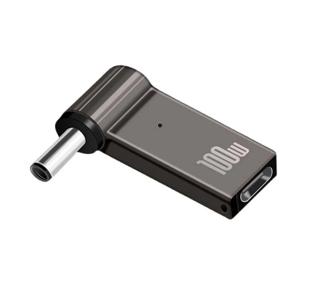 Bolwins D01 USB Typ-C zu DC mit PD Kabel Adapter für DELL Stecker 4,5*3,0mm Computer-Adapter DC 4,5 × 3,0 mm Stecker zu USB-C Typ-C Buchse, 0 cm, 100W Power Delivery, integrierter PD-Emulator, für Dell-Laptops