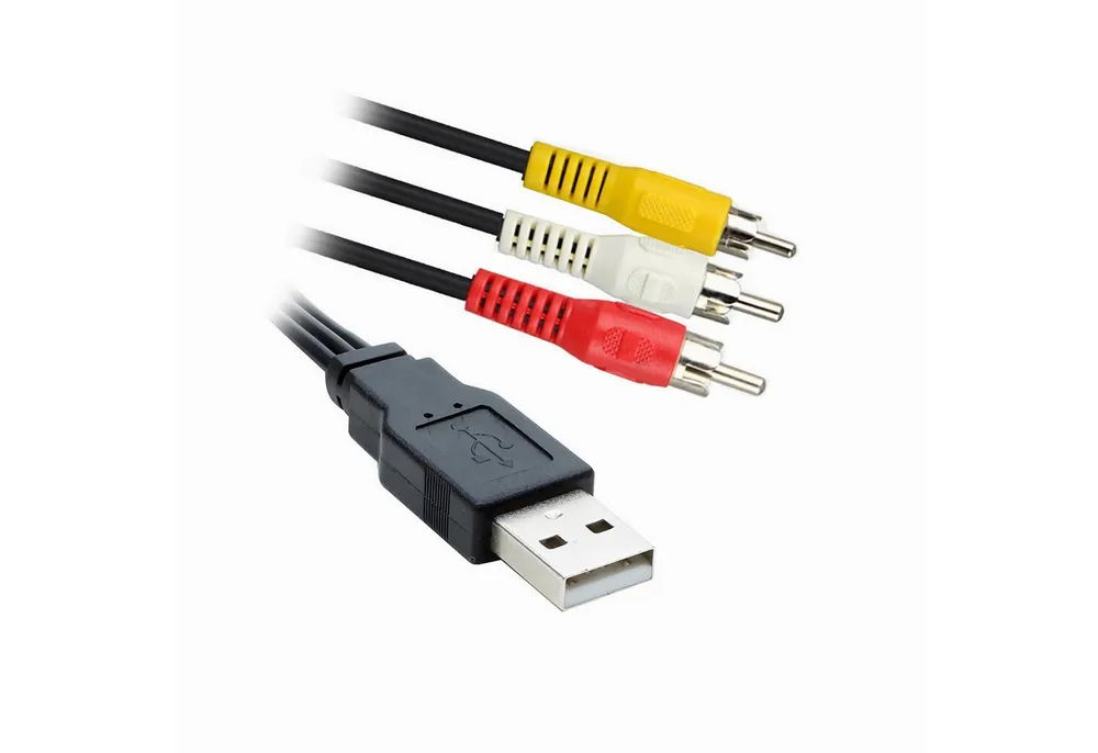 Bolwins G53 USB 2.0 auf Cinch AV Kabel Adapter Audio Video für TV PC Cam 30 cm Audio- & Video-Kabel, USB-A Stecker, Cinch-Stecker (RCA), Cinch (RCA) (30 cm), AV-Adapterkabel für analoge Audio- und Videoübertragung, Plug & Play
