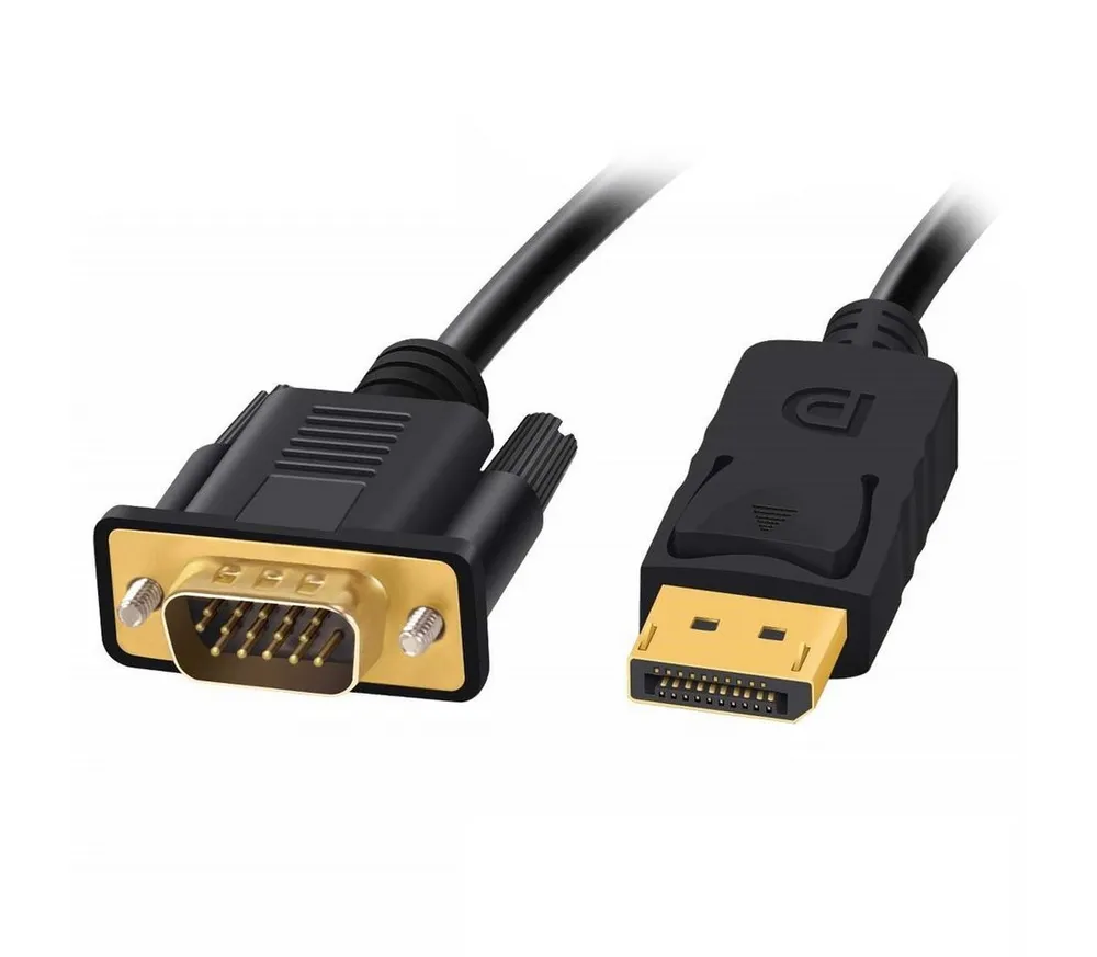 Bolwins H17 Kabel Adapter DP Displayport zu VGA Stecker Laptop PC Monitor 1,8m Video-Kabel, DP Displayport, VGA (180 cm), DisplayPort auf VGA Adapterkabel