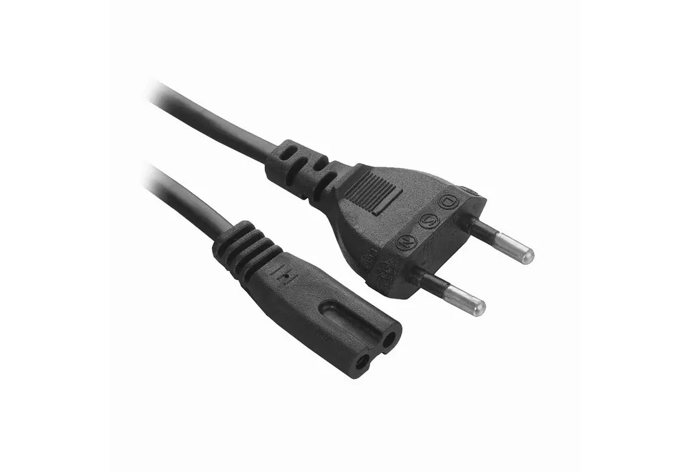 Bolwins H51 Stromkabel Euro Netzkabel Eurostecker auf C7 Buchse Kabel 150cm Stromkabel, Eurostecker Typ C (CEE 7/16, 2-polig), Kaltgerätebuchse C7 (150 cm), 2-adriges EU-Netzkabel für Kaltgeräte