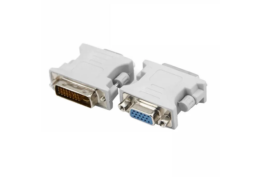 Bolwins H63 DVI zu VGA Adapter DVI-D (24+1) Stecker - VGA Buchse 15pol für PC Computer-Adapter DVI-D 24+1 Stecker zu VGA 15-pol Buchse, 0 cm, Plug & Play, Adapter für Analog-Digital-Umwandlung