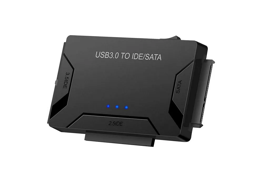 Bolwins L40C USB 3.0 Festplatten-Adapter IDE SATA Konverter 2,5″/3,5″ HDD SSD USB-Adapter USB-A 3.0, SATA, IDE 40-Pin, IDE 44-Pin zu SATA, IDE (PATA), 100 cm, Gleichzeitiger Anschluss von 3 Laufwerken