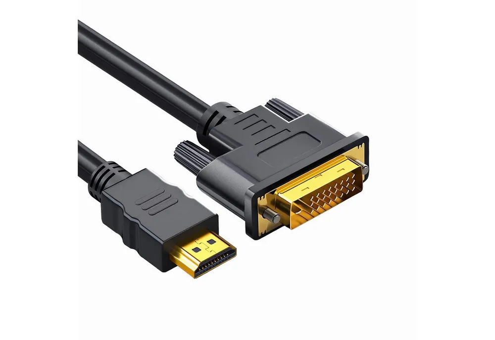 Bolwins M50 HDMI zu DVI Kabel 1,5 m, 1080p, PC & TV, 24+1 Stecker HDMI-Kabel, HDMI Stecker (19-polig), DVI-D Stecker (150 cm), HDMI auf DVI-D Adapterkabel, bidirektional, Full HD 1080p