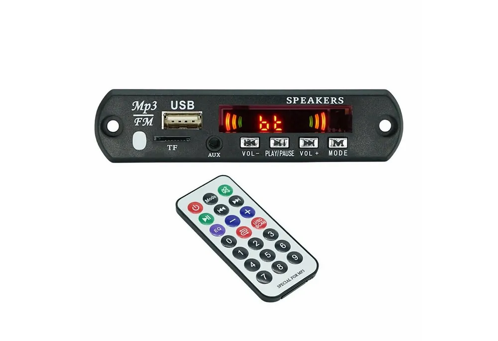 Bolwins N13C Drahtlos Bluetooth Decoder MP3 Player Auto Audio USB TF FM-Radio MP3-Player (0 GB, Bluetooth, Unterstützt MP3/WMA/WAV/FLAC/APE, USB & TF-Karte)