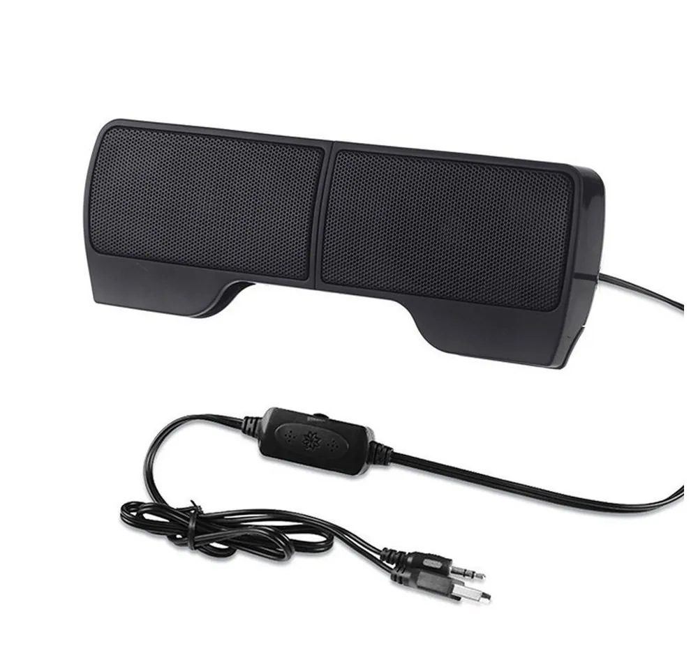 Bolwins P01C 6W mini tragbarer Lautsprecher über 3.5mm USB Laptop PC Notebook PC-Lautsprecher 2,0 (keine, 6 W, Plug & Play, Clip-On Design, kompakt & leicht)