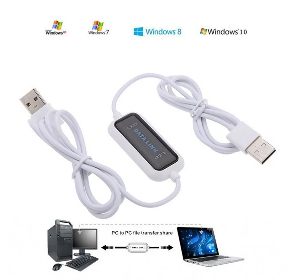 Bolwins P79C USB 2.0 PC-zu-PC Datenkabel 160 cm, Kopier- & Transferkabel USB-Kabel, USB Typ A, USB Typ A (160 cm), Direkte PC-zu-PC Datenübertragung ohne Netzwerk