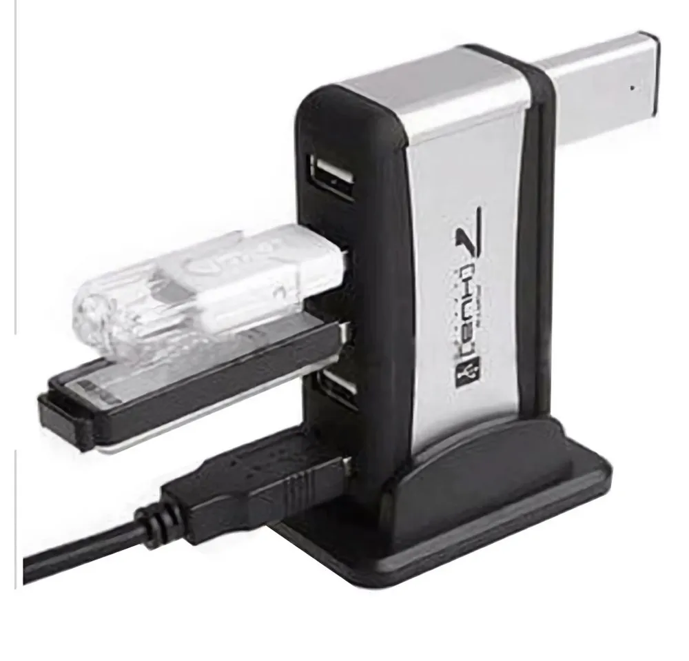 Bolwins USB-Verteiler O19C 7Port USB 2.0 Hub Adapter Netzteil mit Standfuß WIN MAC PC Laptop (USB-Hub-Set, 4-St., Plug & Play ohne Treiberinstallation), Aktiver 7-Port USB-2.0-Hub mit externer Stromversorgung