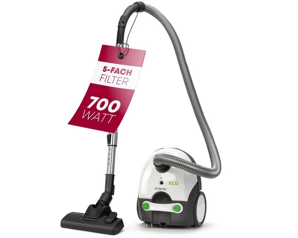 BOMANN Bodenstaubsauger BS 9019 CB N, mit 5-fach Mikrofiltersystem, 700 Watt