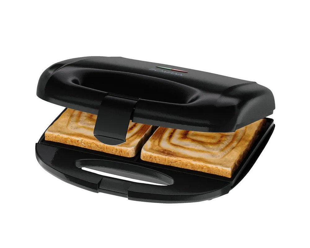 BOMANN Sandwichmaker ST 6074 CB, Sandwichtoaster mit Backampel & isolierter Griff