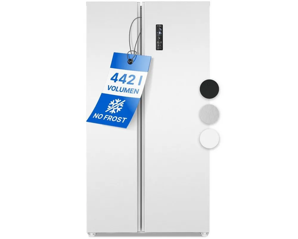 BOMANN Side-by-Side SBS 7344, 177 cm hoch, 90 cm breit, MultiAirflow-System, Total No Frost, LED Frontdisplay m. Touch Control