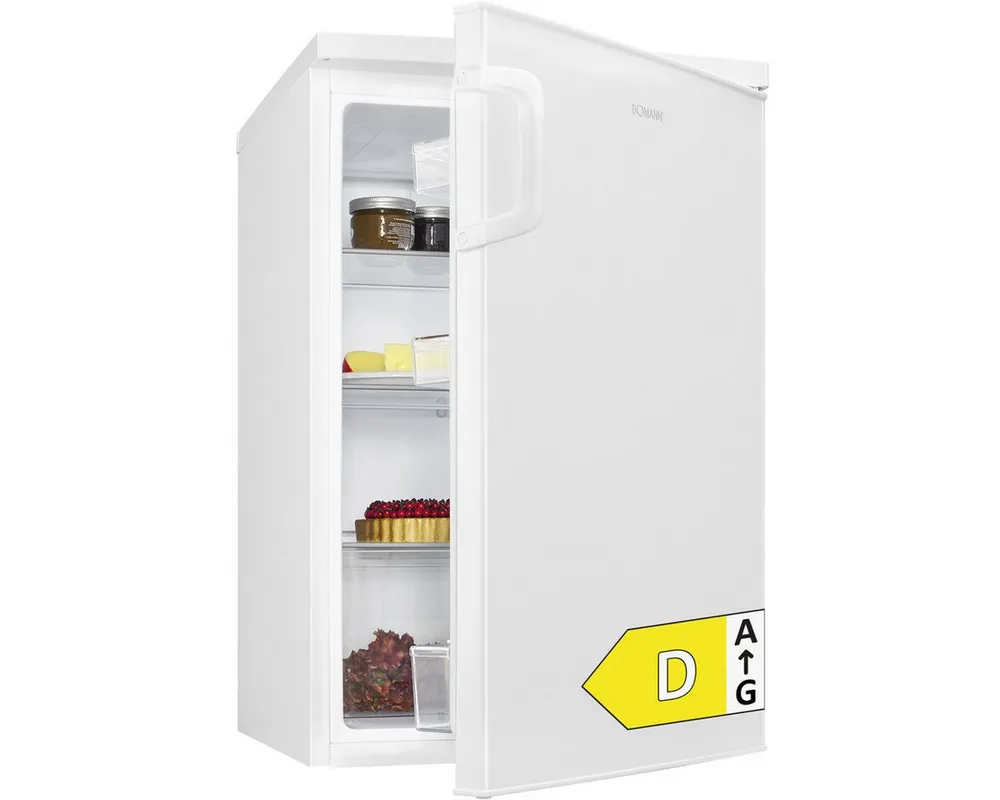 BOMANN Vollraumkühlschrank VS 2195, 84.5 cm hoch, 56 cm breit, Kühlschrank, 133 Liter Nutzinhalt, 3 Ablagen, Gemüsefach, LED