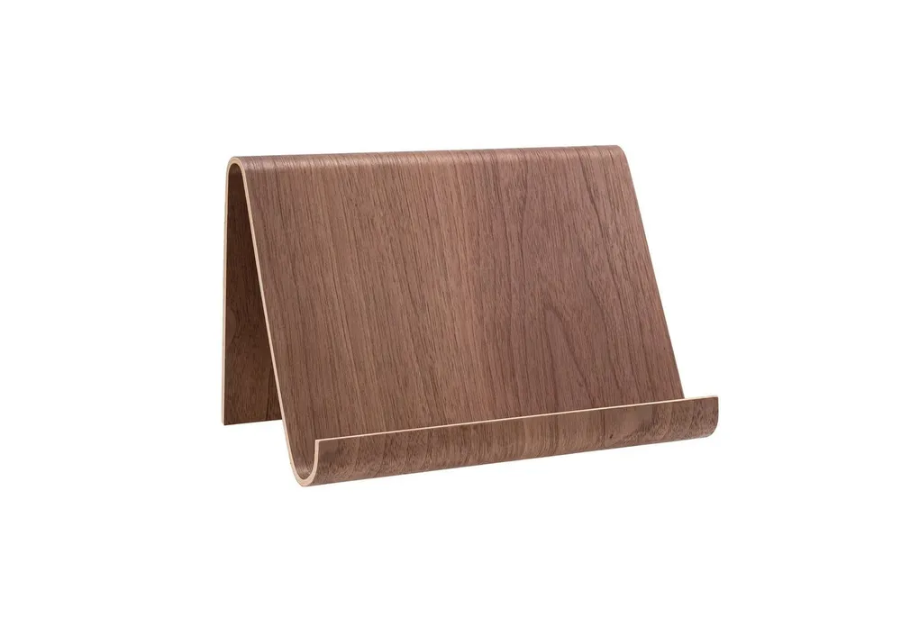 BONETTI Tablet-Ständer Tablet-Halter aus Holz, ca. 26 x 16 cm, auch als Buchständer nutzbar, (bis 12,9 Zoll, modernes, geschwungenes Design - handlich und leicht)
