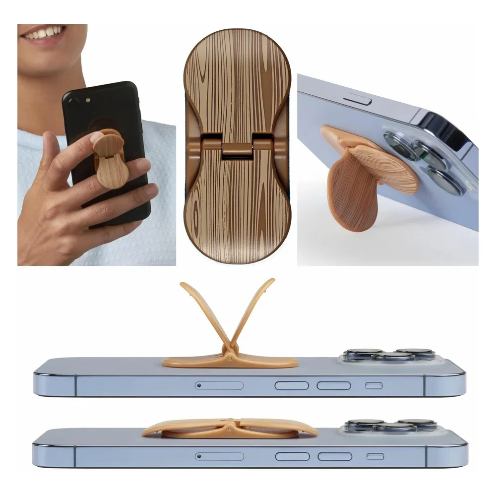 Bookchair zipgrips Holzoptik 2 in 1 Handy-Griff