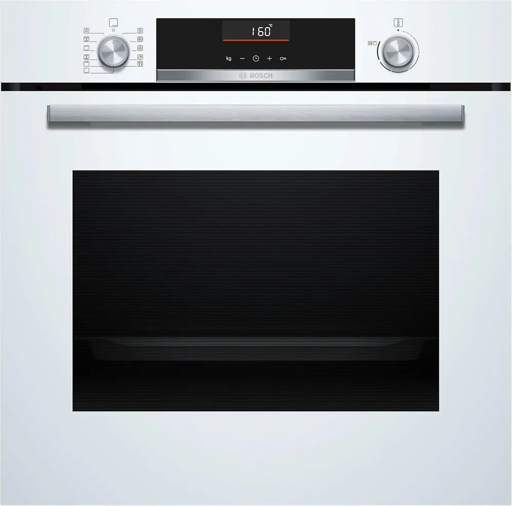 BOSCH Backofen HBG536EW4 Air Fry weiß Heißluft EcoClean Direct SoftOpen Versenkknebel, mit Nachrüstbar