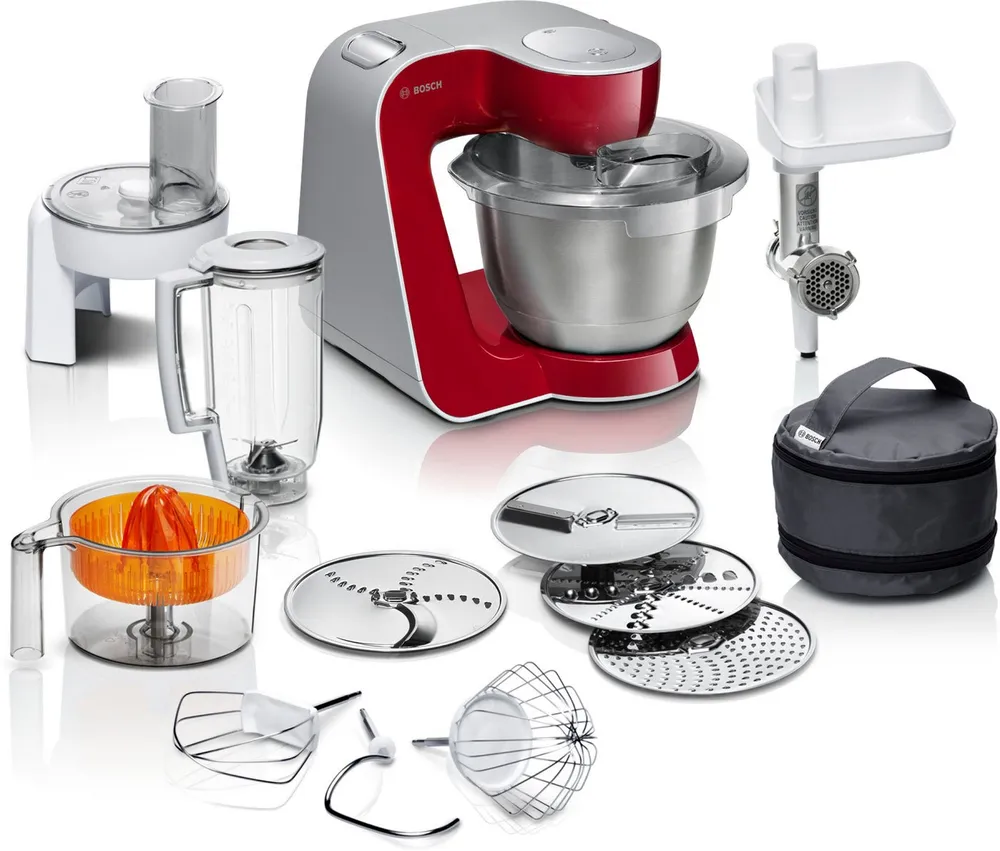 BOSCH Küchenmaschine MUM5 Styline MUM56740, 900 W, 3,9 l Schüssel, Schüssel 3,9l Edelstahl, spülm.fest, 4 Scheiben, 3 Rührwerkzeuge