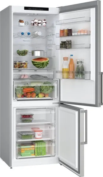 BOSCH Kühl-/Gefrierkombination Serie 4 KGN49VICT, 203 cm hoch, 70 cm breit, VitaFresh XXL Schublade, Super Kühlen, LED-Licht, Perfect Fit