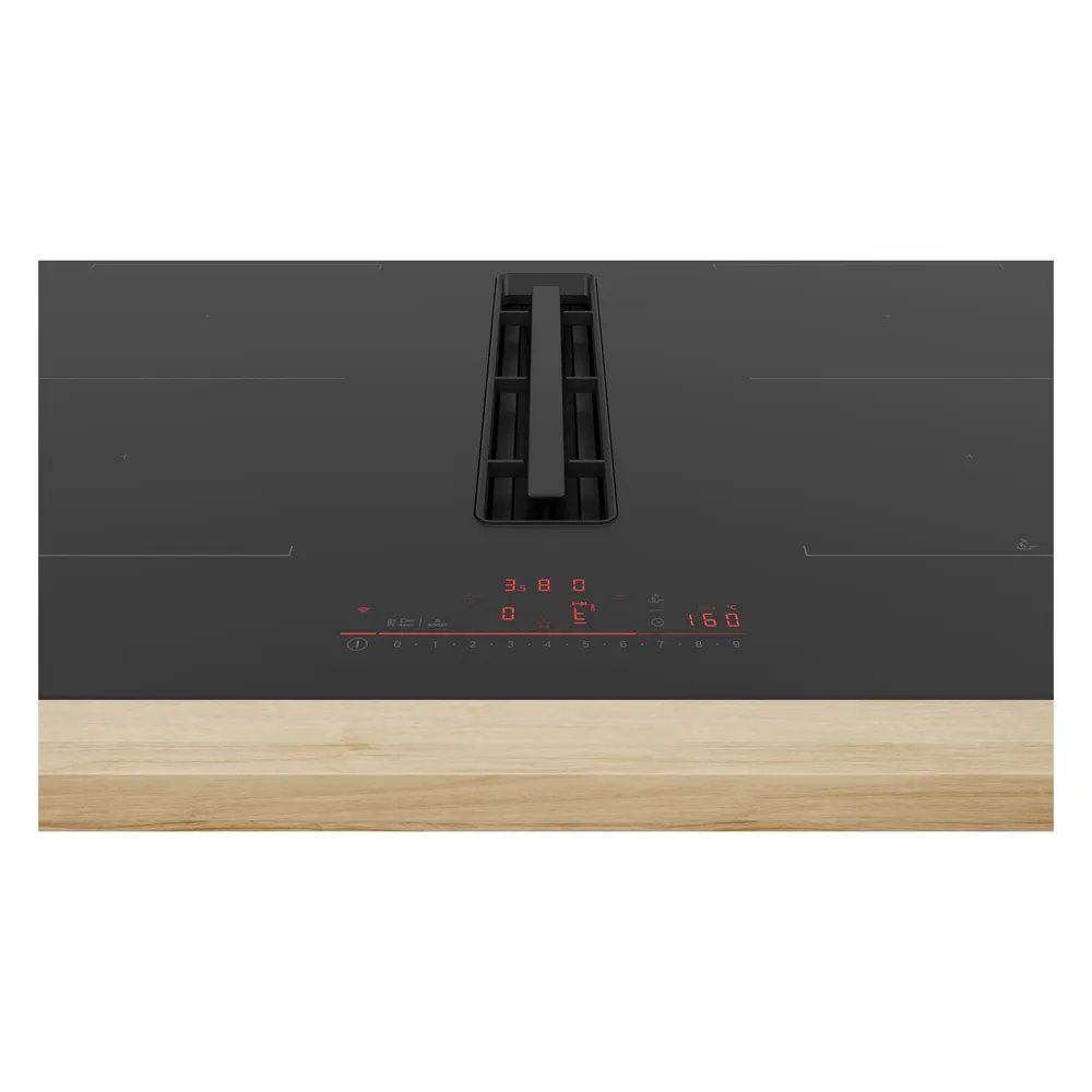 Bosch PVQ811H26E Serie 6 Induktionskochfeld mit Dunstabzug 80 cm Rahmenlos aufliegend - Schwarz / Altgerätemitnahme