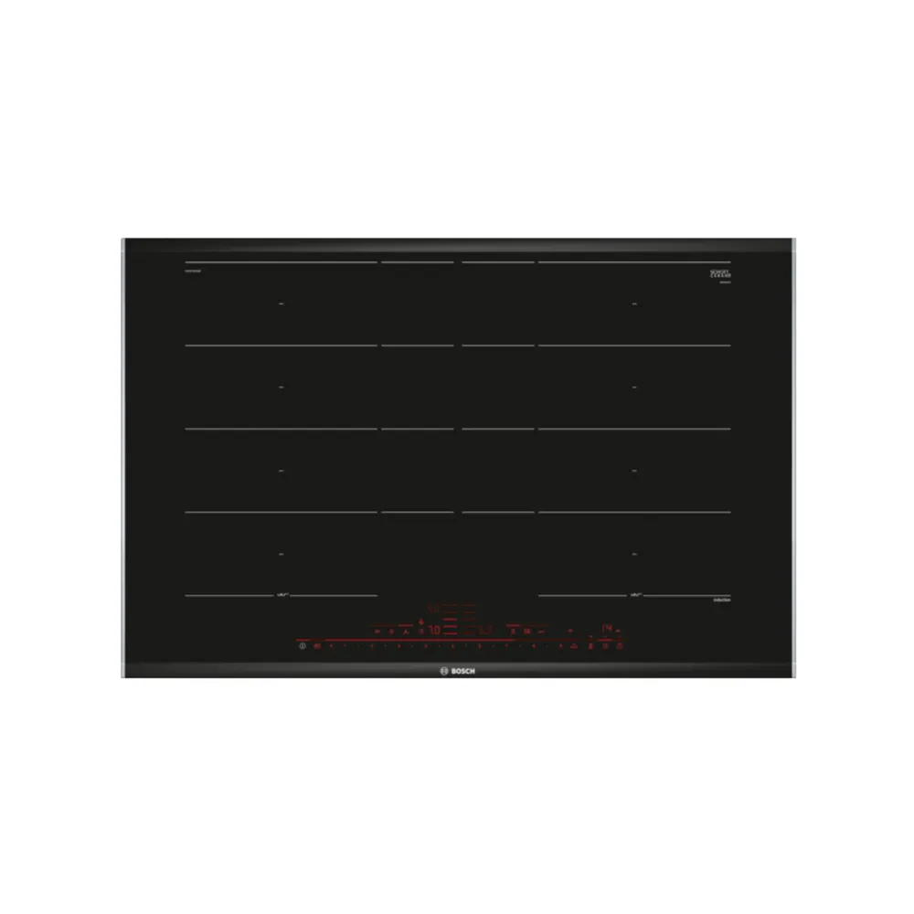 Bosch PXY875DW4E Serie 8 Induktionskochfeld 80 cm mit Rahmen aufliegend - Schwarz / Altgerätemitnahme