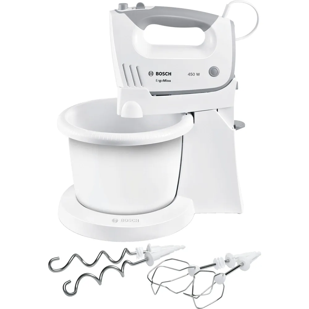 ErgoMixx MFQ36460 weiß mit Rührschüssel Handmixer-Set