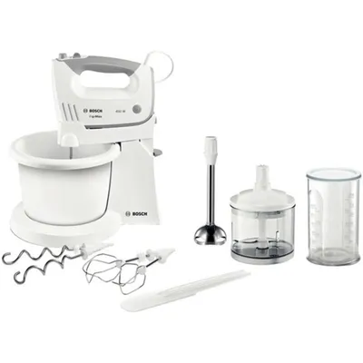 Handmixer Bosch MFQ36490 Weiss 450 W 5 Stufen abnehmbarer Standfuss 0