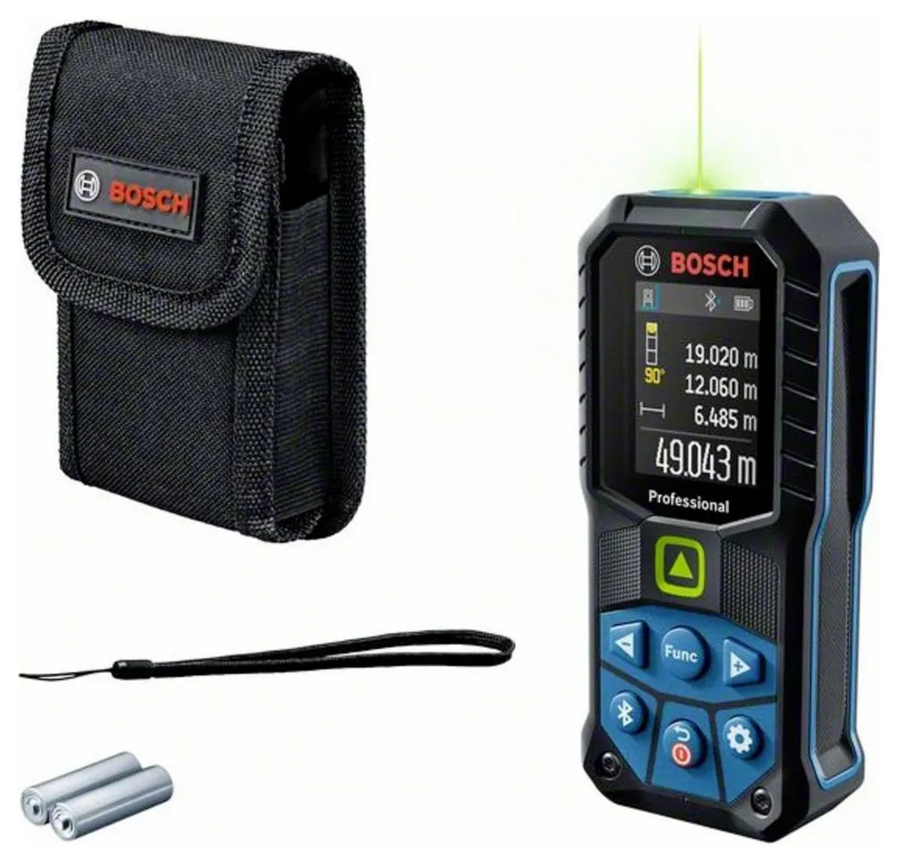 Bosch Professional Entfernungsmesser Bosch 0601072U00, Bluetooth, Dokumentations-App, Stativadapter 6.3 mm (1/4)