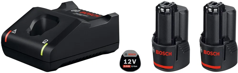 Bosch Professional »GBA 12V 3.0Ah« Akku Starter-Set (2 St), inkl. Ladegerät