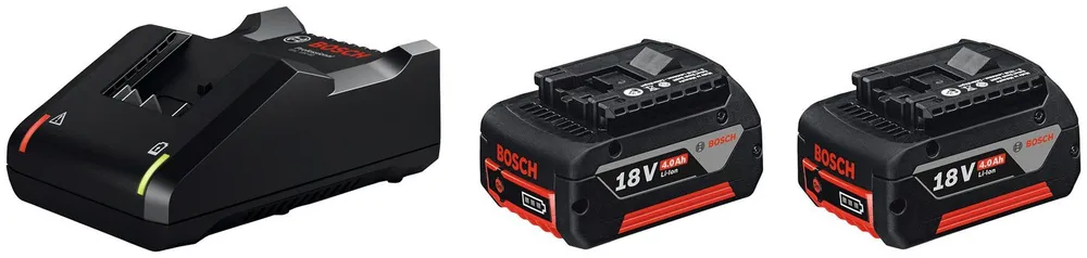 Bosch Professional »GBA 18V 4.0Ah« Akku Starter-Set (2 St), inkl. Schnellladegerät