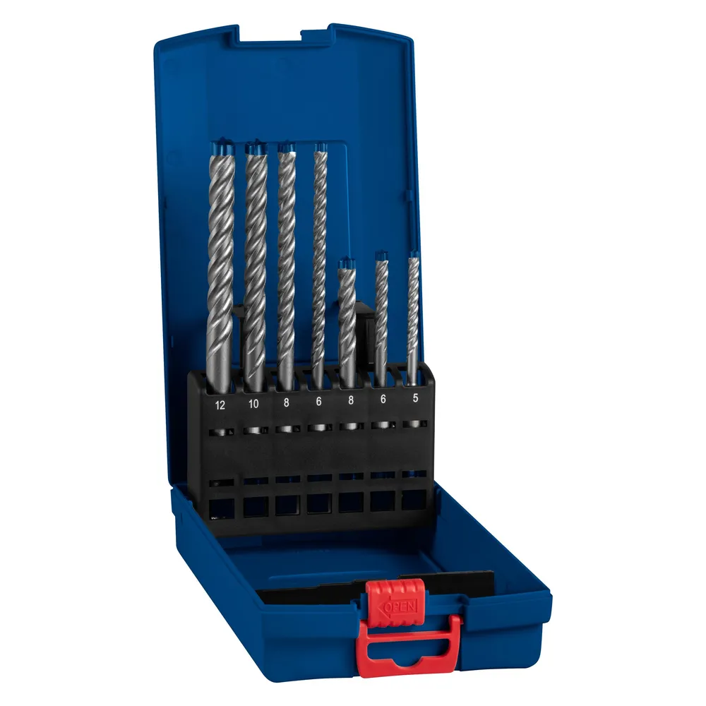 Bosch Professional Zubehör, Bohrereinsatz, Hammerbohrer-Satz mit SDS plus-7X Schaft - 7 Stk