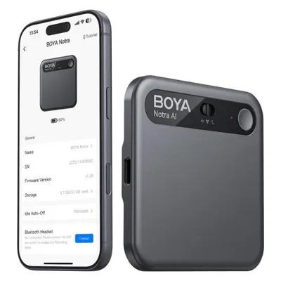 BOYA Notra AI Sprachrecorder Bluetooth 64 GB