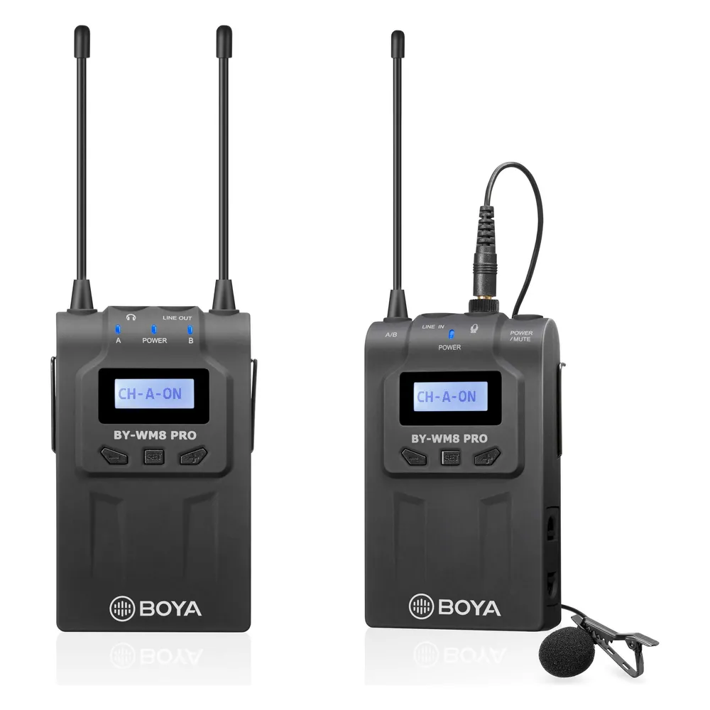 Mikrofon Boya BY-WM8 Pro-K1 kabelgebunden omnidirektional mit Empfänger und LCD